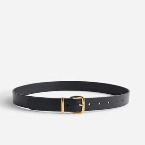NEW Madewell Essential Black Leather Belt Sz S